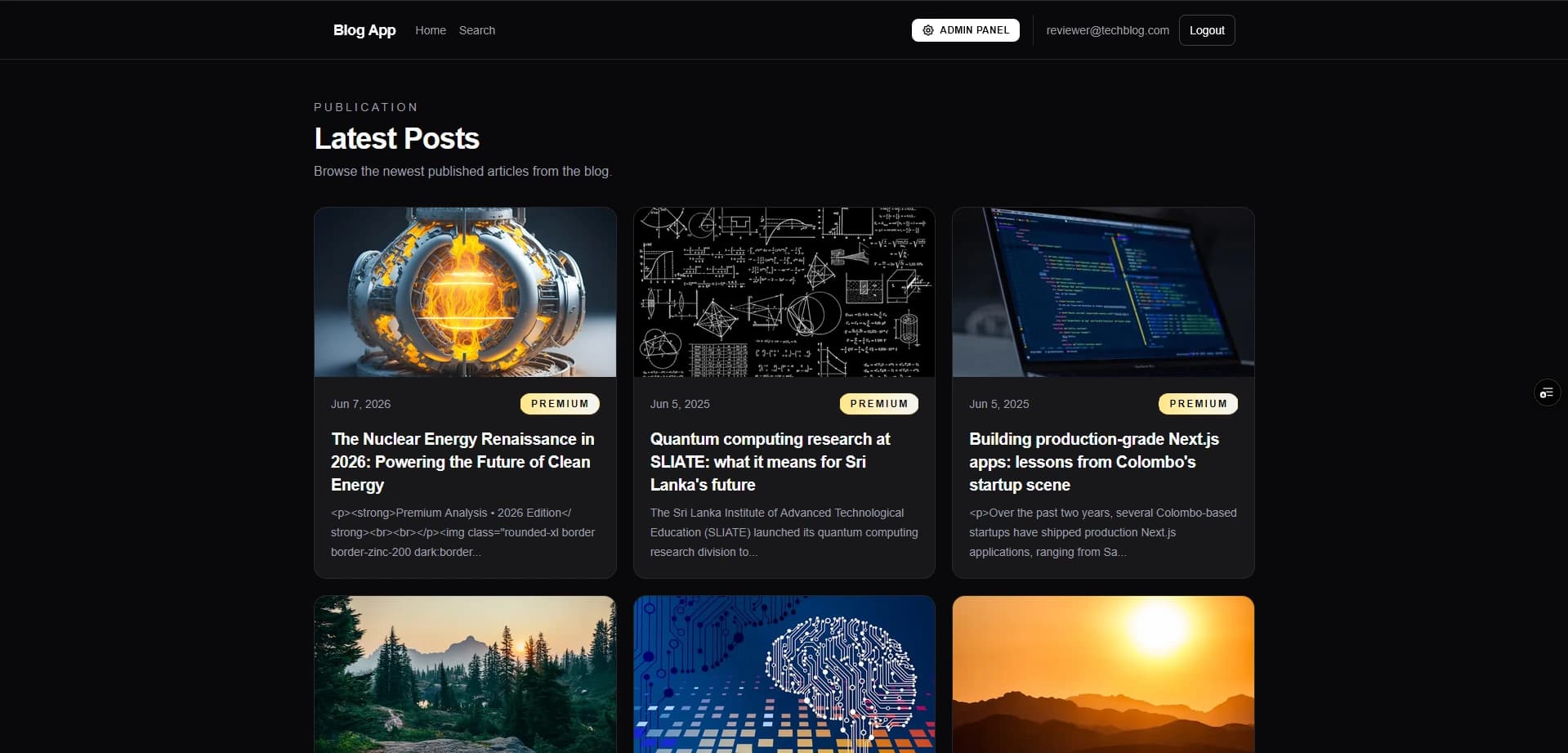 Modern Blog Platform